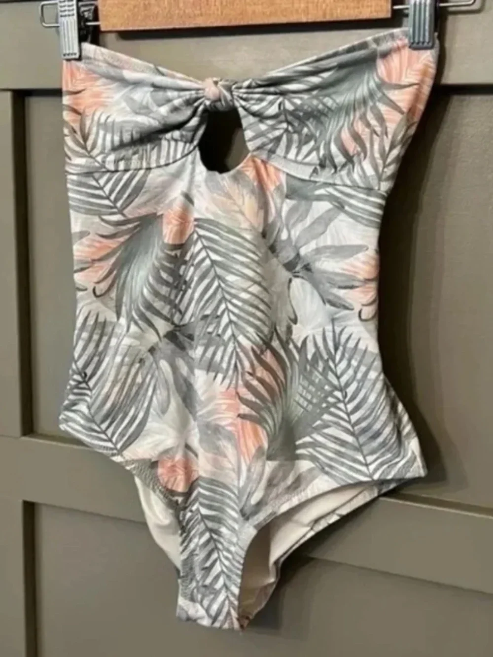Eberjey Lulu Palmera Tropical Leaf One Piece Cutout Swimsuit Size Small